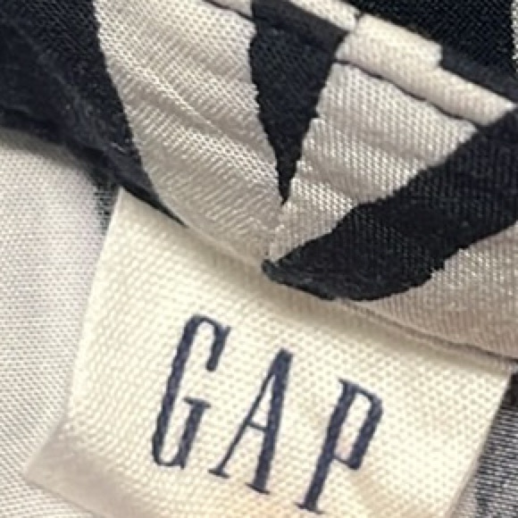 Gap, 100% Rayon/Viscose, Lounge, Roll Sleeves Dress, Blue/White, Size Medium - Picture 4 of 7